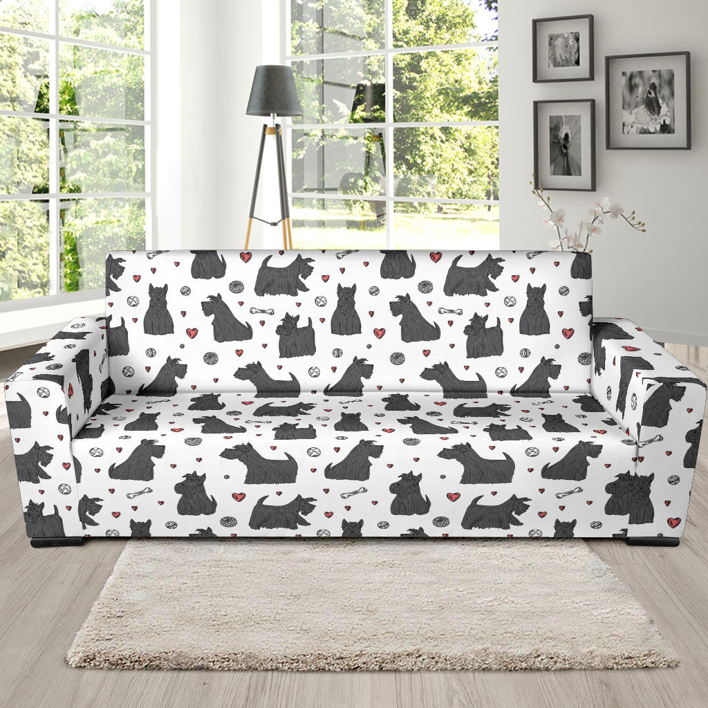 Scottish Terriers Print Design LKS3015 Sofa Slipcover