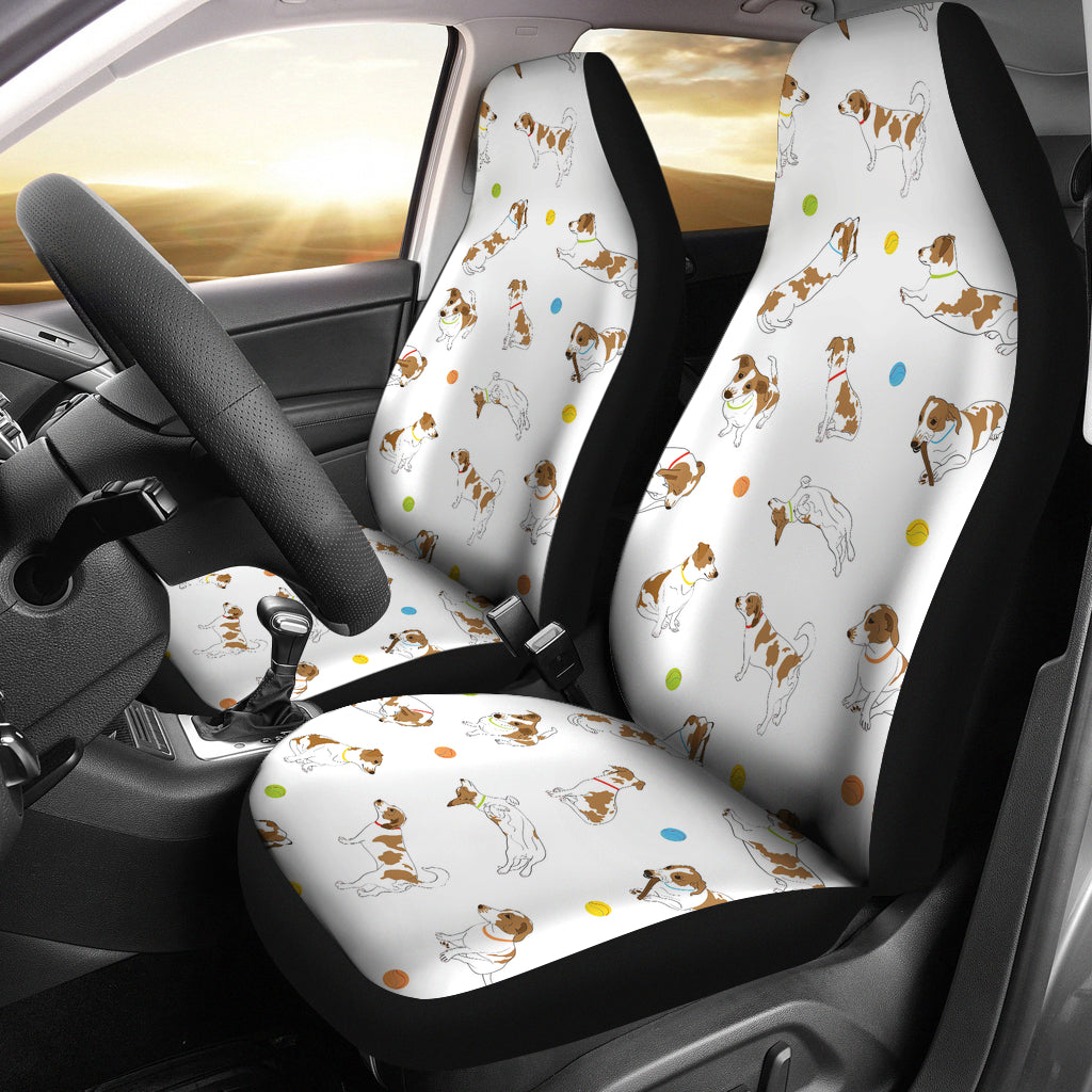 Russell Terriers With Balls Print Design LKS307 Car Seat Covers