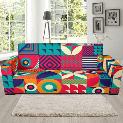 Mosaic Pattern Print Design 03 Sofa Slipcover