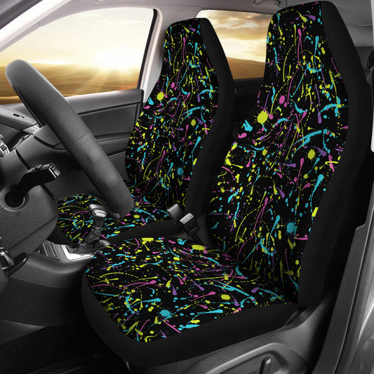 Splatter Multicolor Print Design LKS302 Car Seat Covers