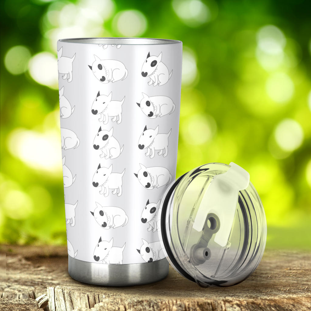 Bull Terrier hand draw Print Pattern Tumbler