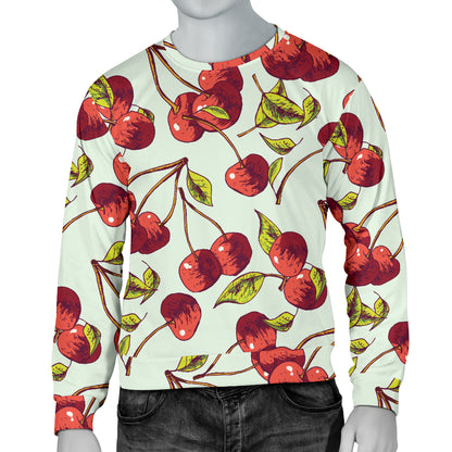 Cherry Hand Draw Men Long Sleeve Sweatshirt