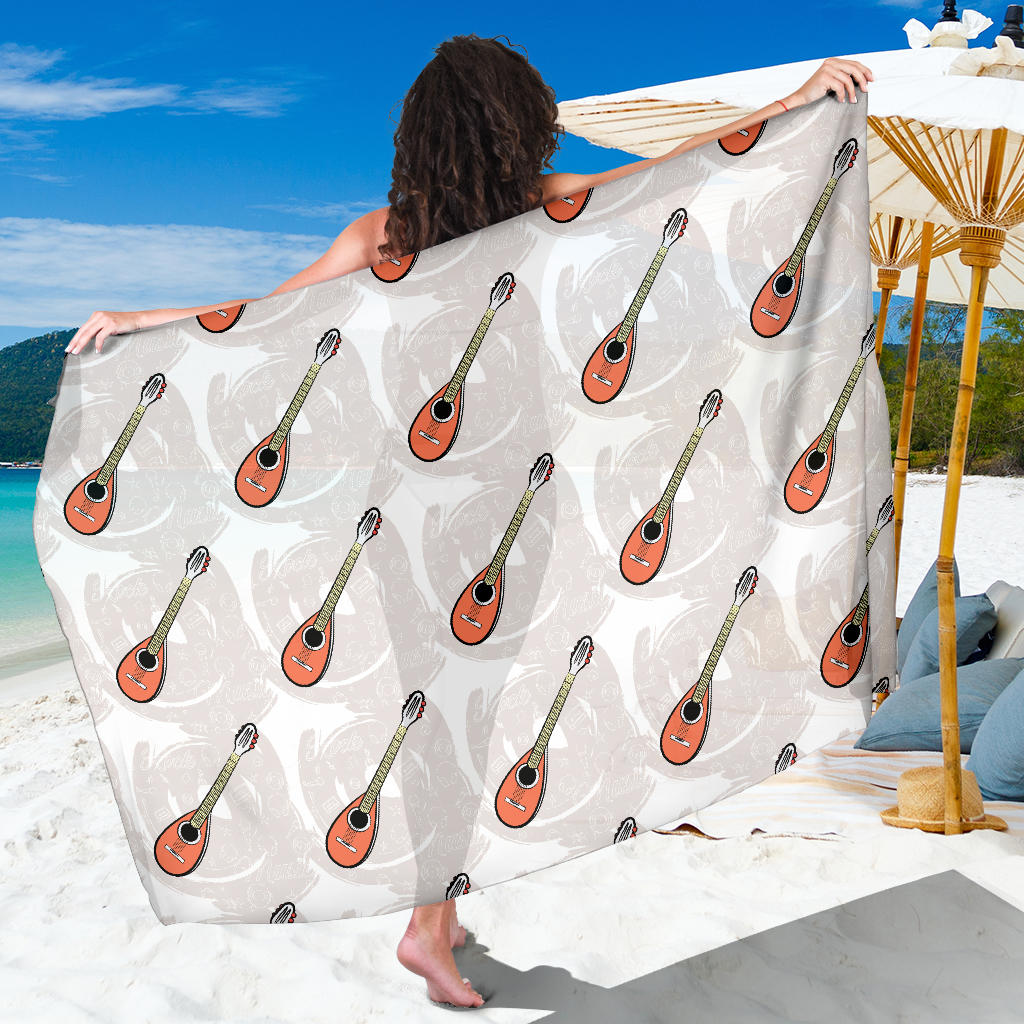 Mandolin Pattern Print Design 03 Sarong Pareo Wrap