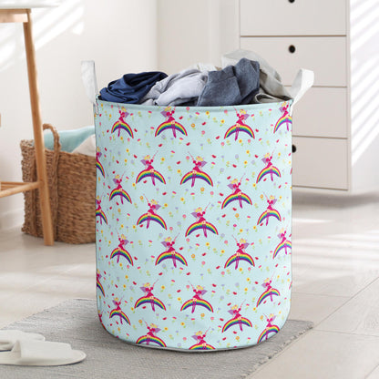 Fairy with Rainbow Print Pattern Laundry Basket