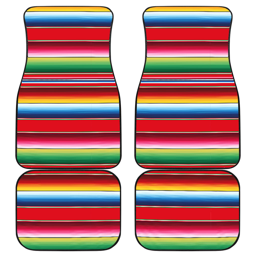 Serape Pattern Car Floor Mats Front Back