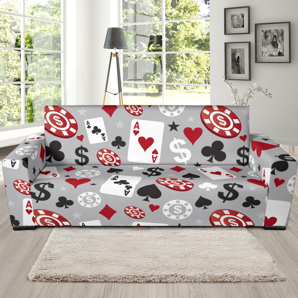 Casino Pattern Print Design 01 Sofa Slipcover