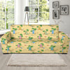 Beach Themed Pattern Print Design 01 Sofa Slipcover