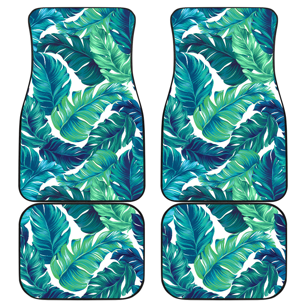 Brightness Tropical Palm Leaves Car Floor Mats Front Back