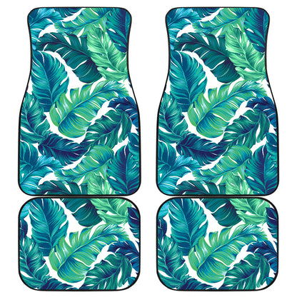 Brightness Tropical Palm Leaves Car Floor Mats Front Back