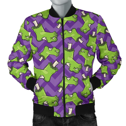 Zombie Foot Design Pattern Print Men Bomber Jacket