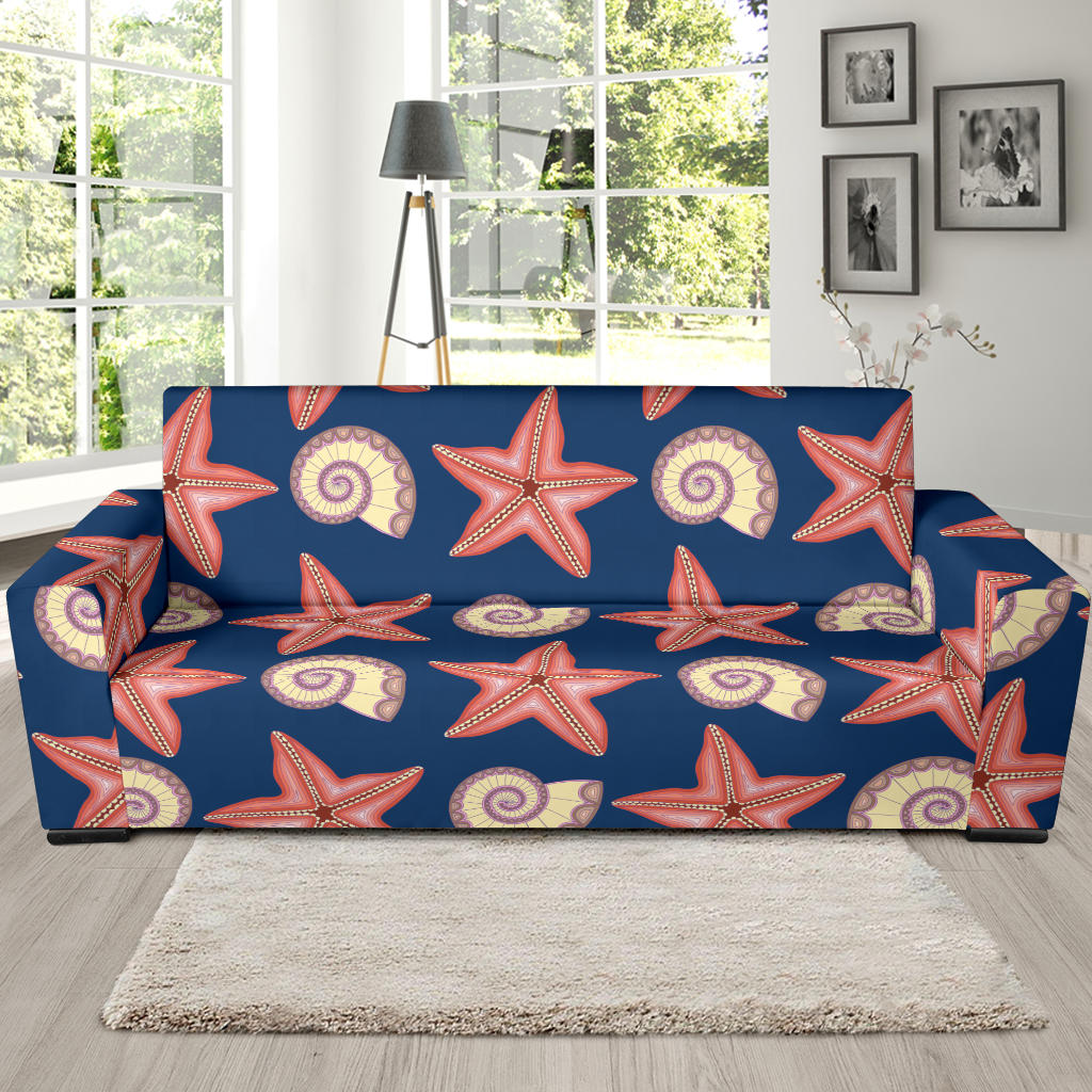 Starfish Pattern Print Design 03 Sofa Slipcover