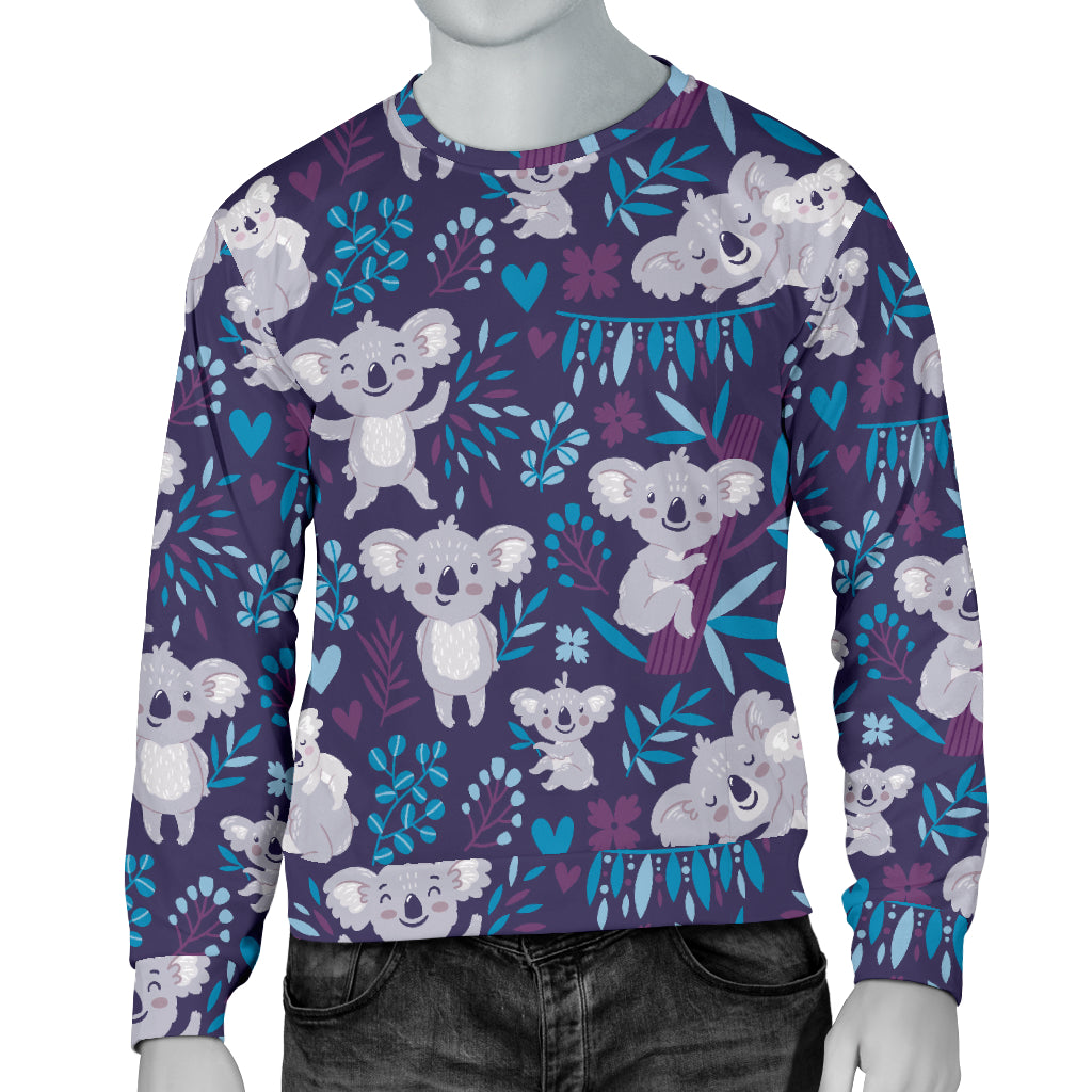Koala Cute Themed Design Print Men Long Sleeve Sweatshirt