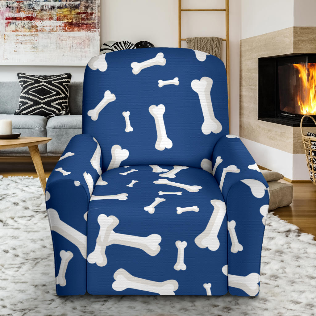 Dog Bone Pattern Print Design 03 Recliner Slipcover with Pocket