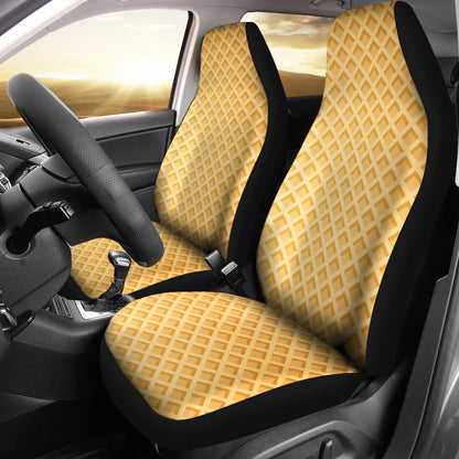 Waffle Texture Print Design LKS302 Car Seat Covers