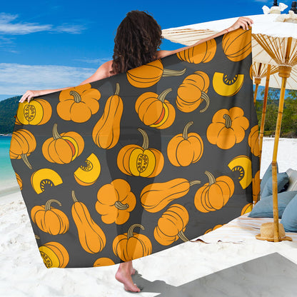 Pumpkin Pattern Print Design A03 Sarong Pareo Wrap