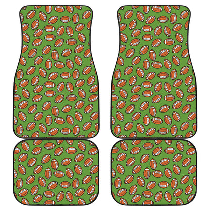 American Football on Green Design Car Floor Mats Front Back