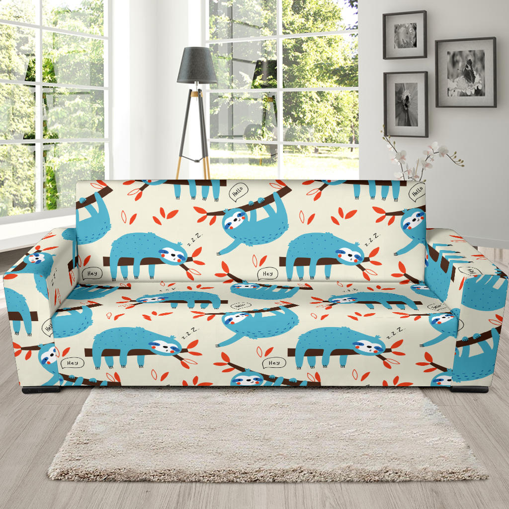 Sloth Print Design LKS3011 Sofa Slipcover