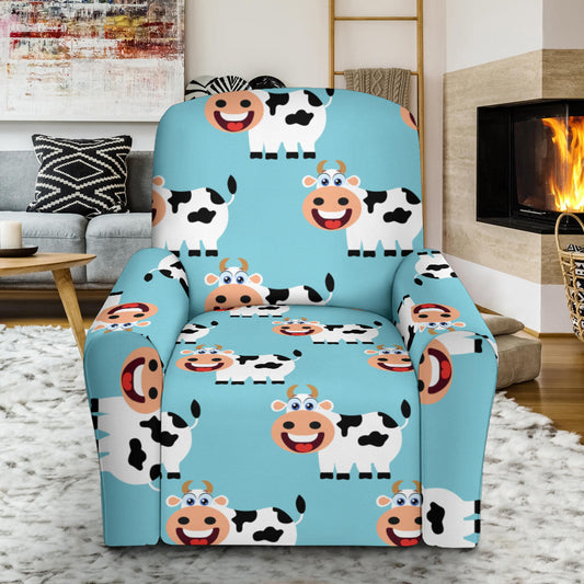 Cattle Cute Pattern Print Design 01 Recliner Slipcover with Pocket