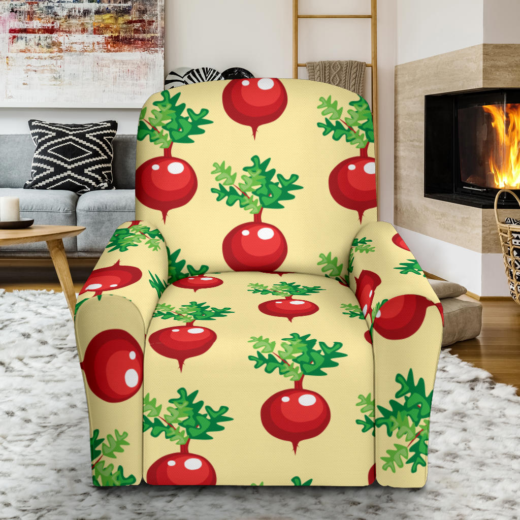 Radish Pattern Print Design A02 Recliner Slipcover with Pocket