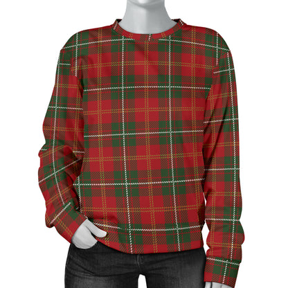 Holiday Tartan Plaid Pattern Women Long Sleeve Sweatshirt