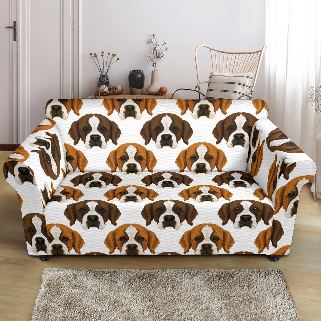 St Bernards Print Design LKS301 Loveseat Couch Slipcover