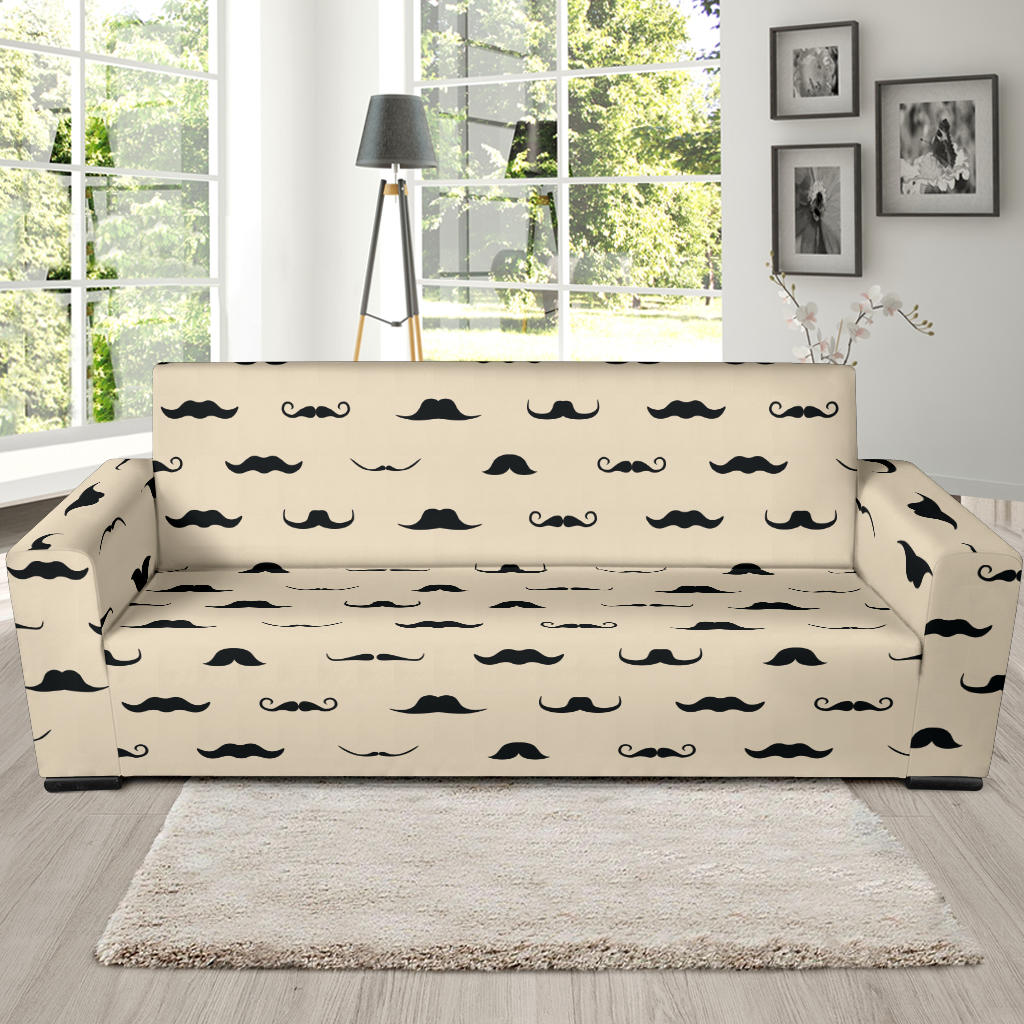 Mustache Pattern Print Design A03 Sofa Slipcover