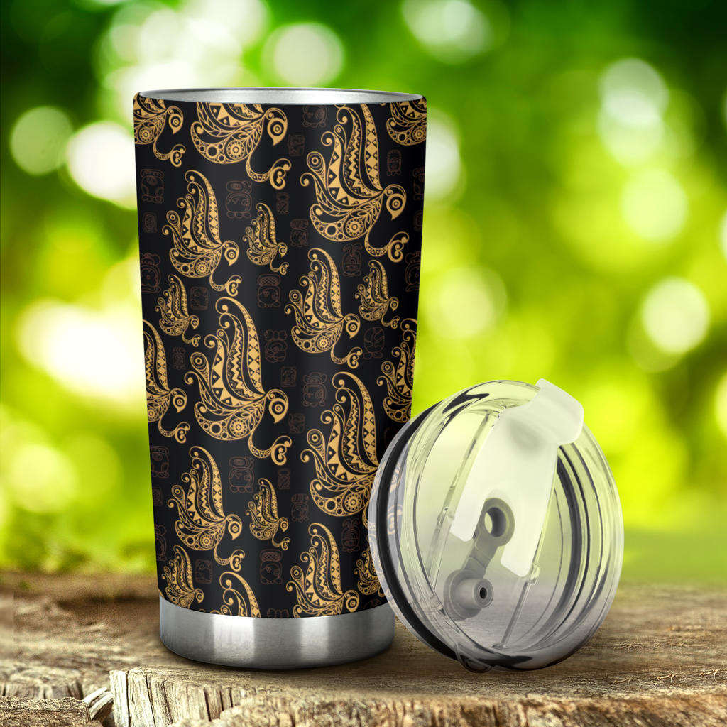 Owl Tribal Polynesian Design Print Tumbler