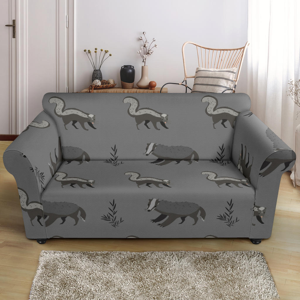 Skunk Print Design LKS301 Loveseat Couch Slipcover