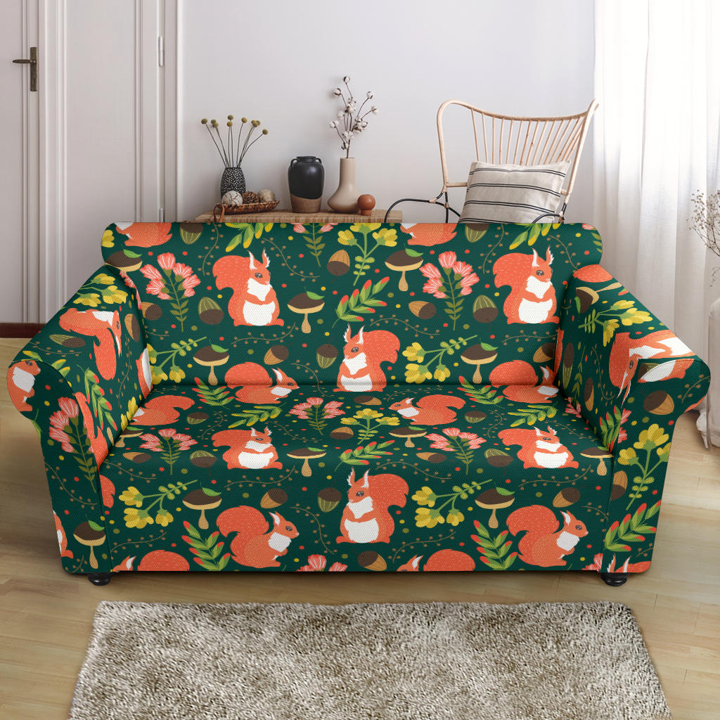 Squirrel Print Design LKS302 Loveseat Couch Slipcover