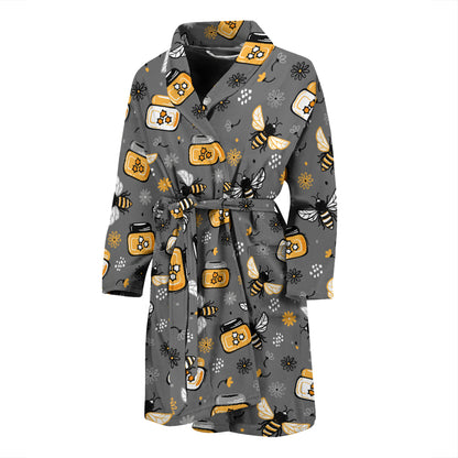 Honey Bee Print Design LKS301 Men Bathrobe