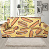 Hot Dog Pattern Print Design 01 Sofa Slipcover