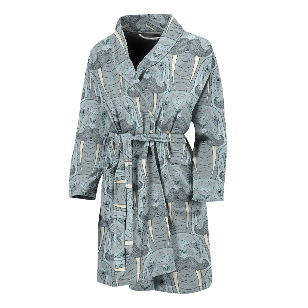 Walrus Print Design LKS402 Men Bathrobe