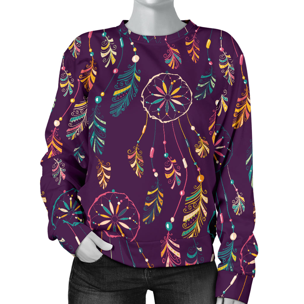 Dream Catcher Boho Design Women Long Sleeve Sweatshirt