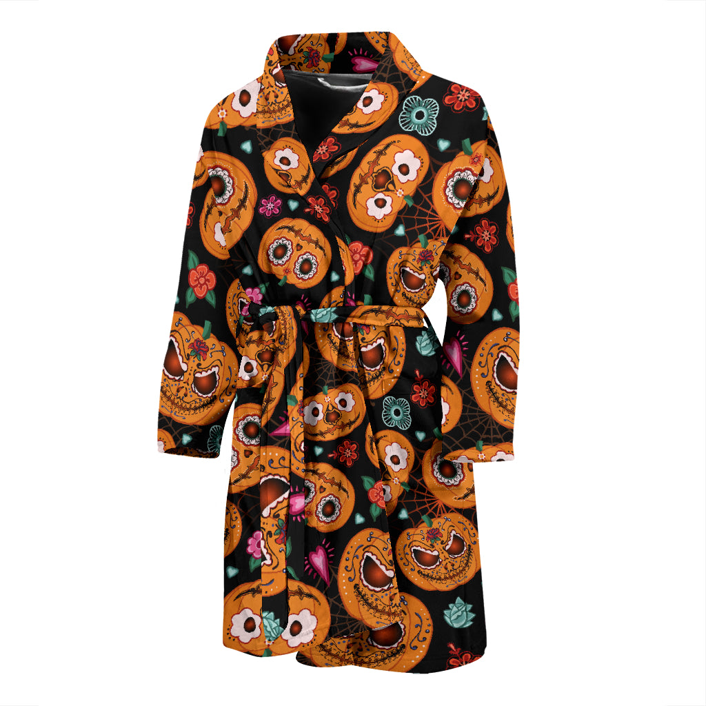 Halloween Print Design LKS402 Men Bathrobe