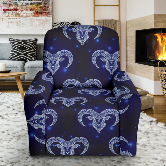Aries Zodiac Pattern Print Design 01 Recliner Slipcover with Pocket