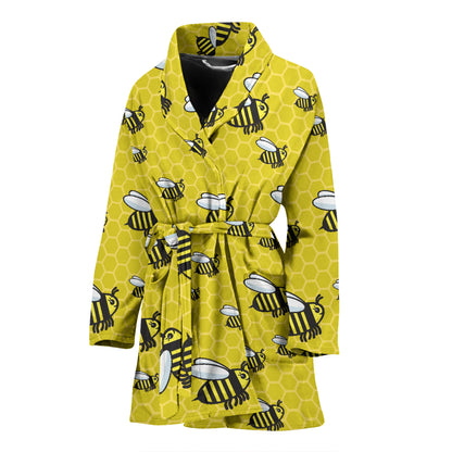 Bee Cute Print Design LKS308 Women Bathrobe