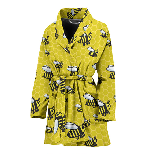 Bee Cute Print Design LKS308 Women Bathrobe