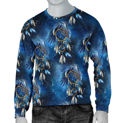 Eagles Dream Catcher Themed Men Long Sleeve Sweatshirt