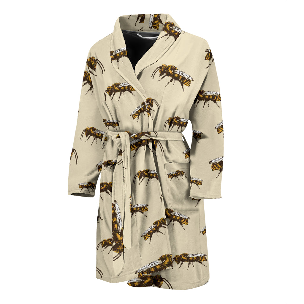Bee Print Design LKS306 Men Bathrobe