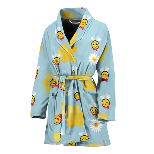 Bee Cute Print Design LKS304 Women Bathrobe