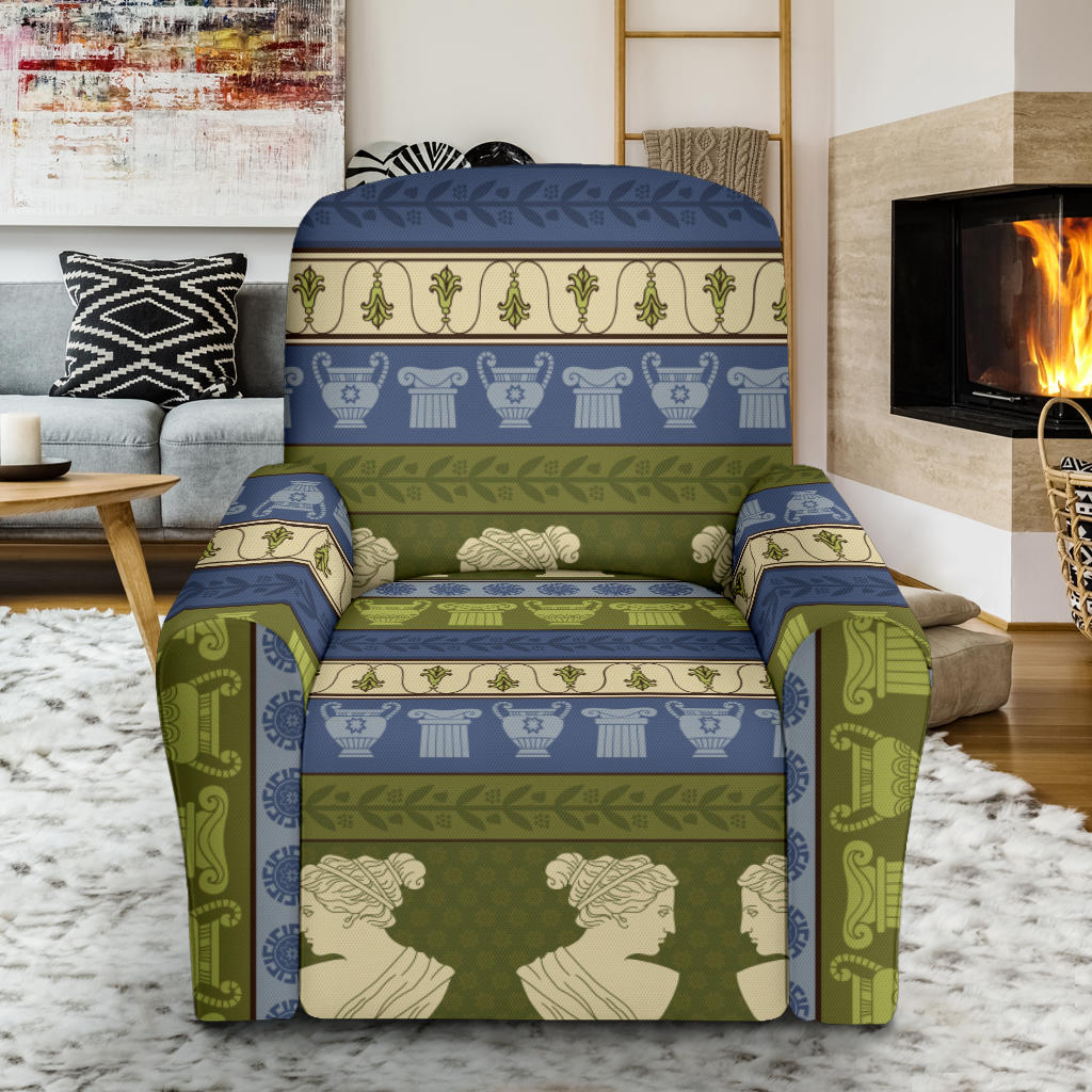 Ancient Greek Statue Print Design LKS301 Recliner Slipcover with Pocket