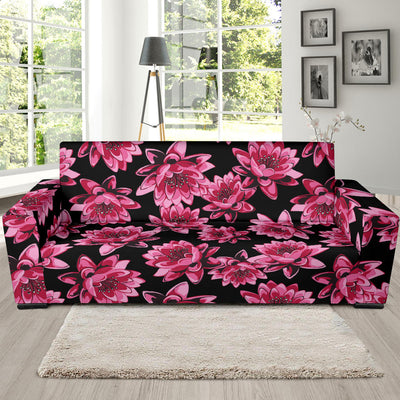 Lotus Pattern Print Design 03 Sofa Slipcover