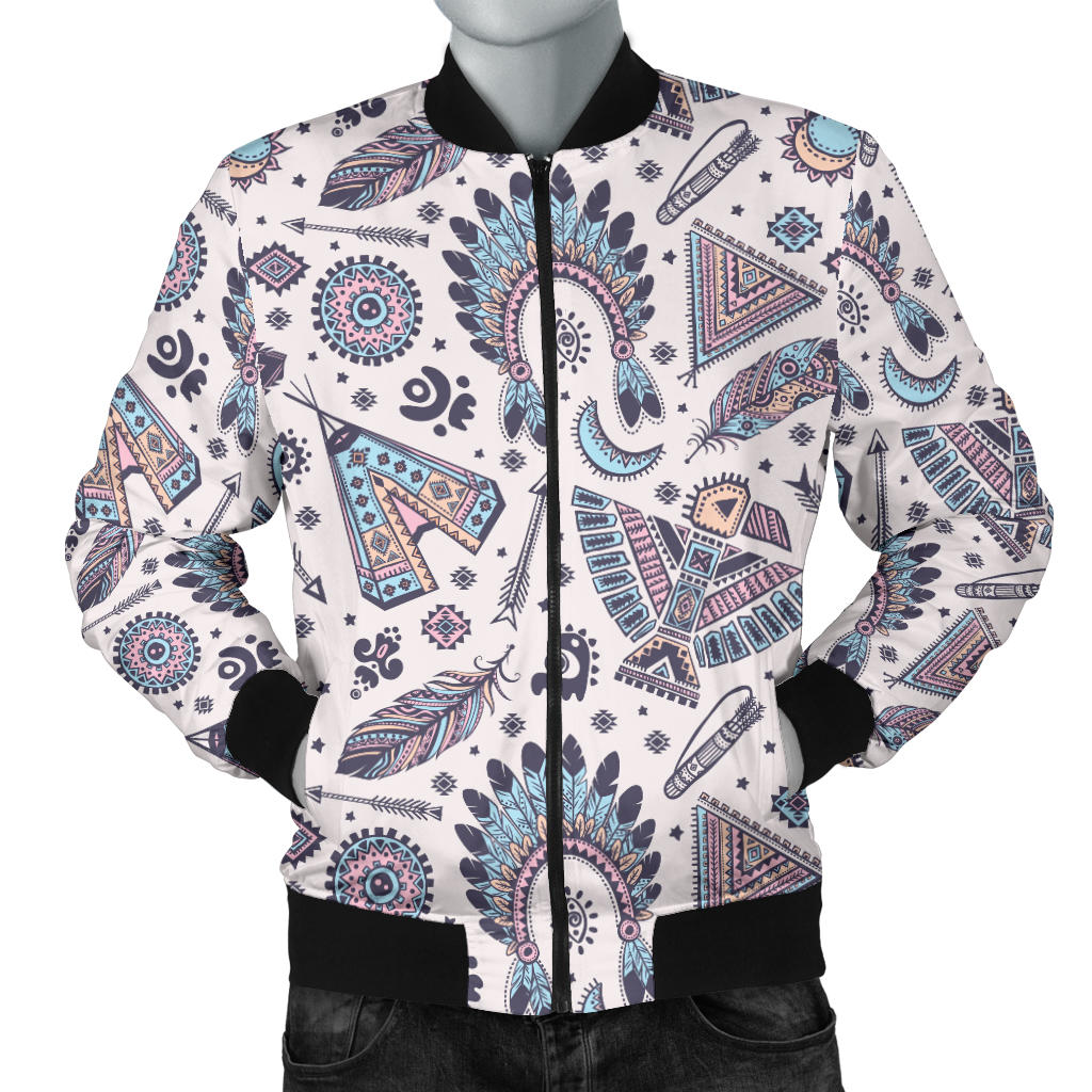 Eagles Native American Indian Symbol Men Bomber Jacket