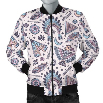 Eagles Native American Indian Symbol Men Bomber Jacket