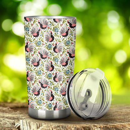Rooster Print Design Tumbler