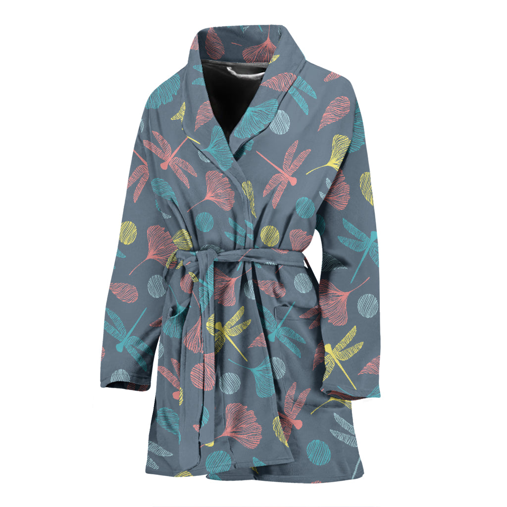 Dragonfly Print Design LKS403 Women Bathrobe