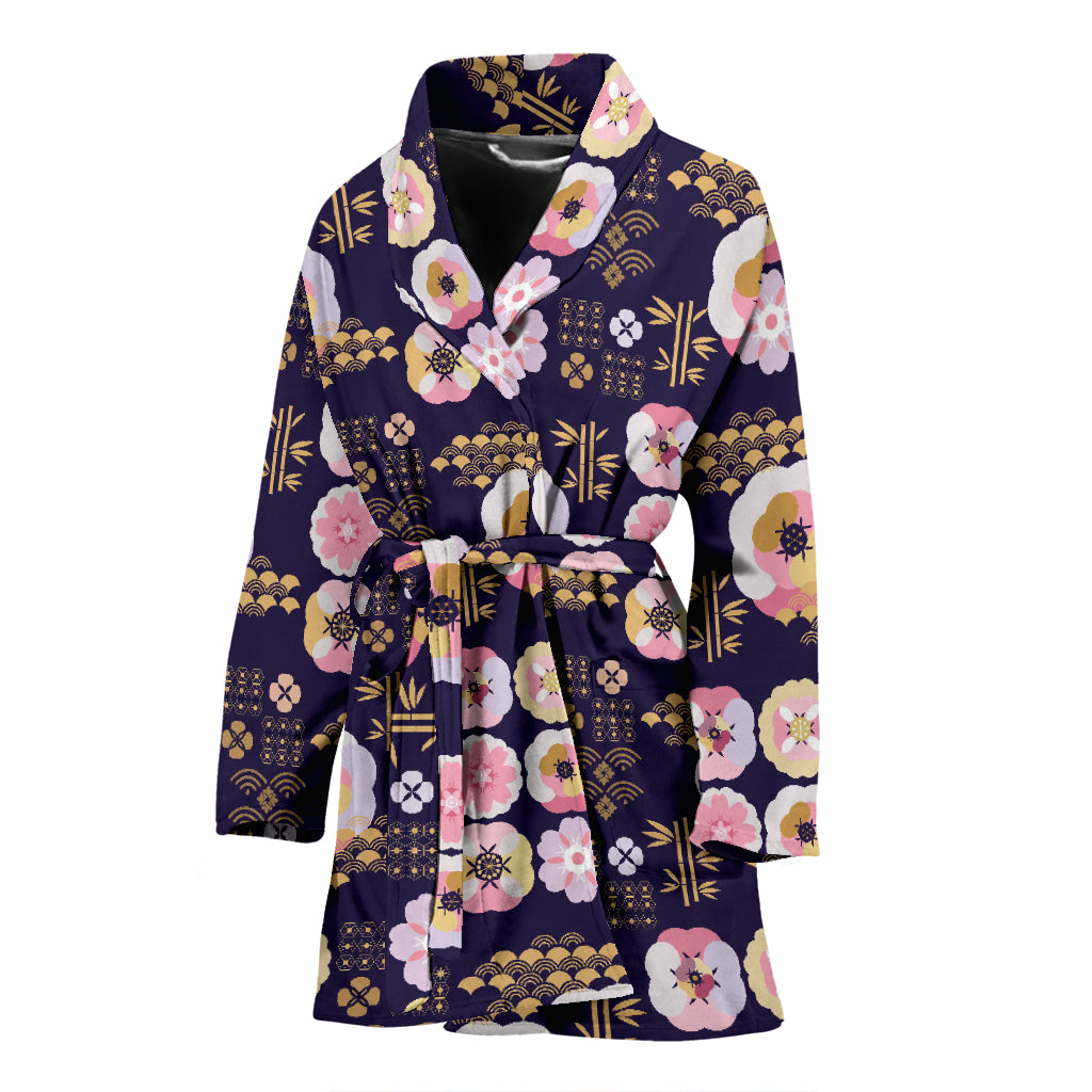 Sakura Japan Style Print Design LKS302 Women Bathrobe
