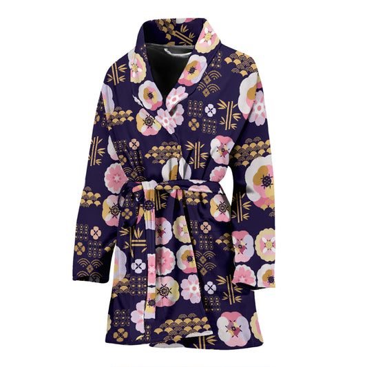 Sakura Japan Style Print Design LKS302 Women Bathrobe