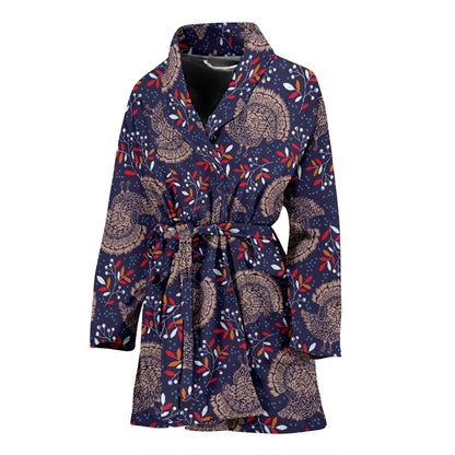Turkey Print Design LKS401 Women Bathrobe