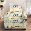 Cow Farm Design Print Armchair Slipcover